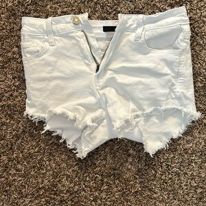 white jean shorts
